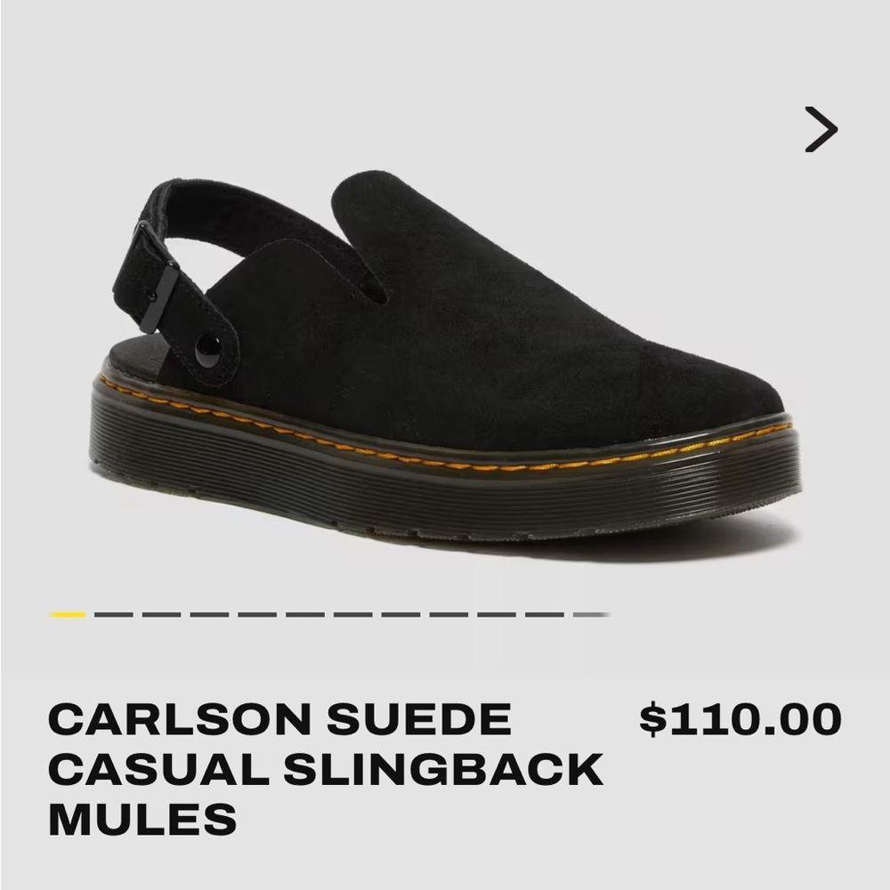 Dr Marten suede sling backs